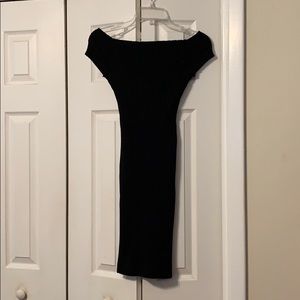 Off the shoulder midi sweater dress